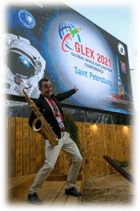 Le fondateur de la Société Nouvelle d'Astronomie au congrès astronautique de St Petersburg